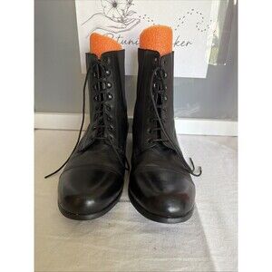 Old West RL9010L Womens 10 Black Leather Lace Up Equestrian Riding Ankle Boots